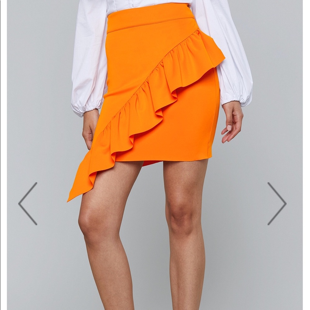 BEBE ASYMMETRIC RUFFLE SKIRT❣️ - Picture 4 of 5